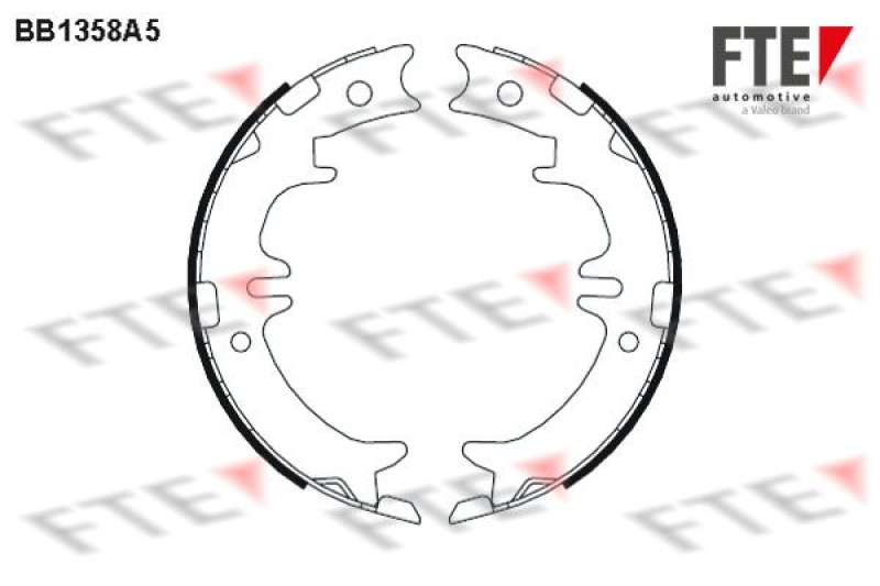 FTE Brake Shoe Set, parking brake