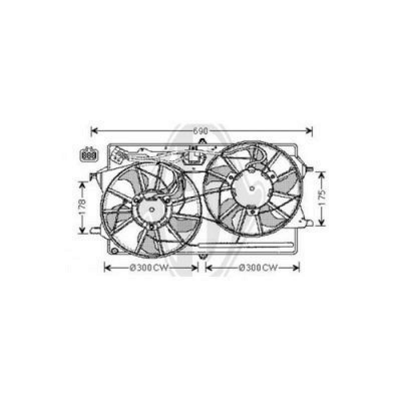 DIEDERICHS Fan, A/C condenser DIEDERICHS Climate