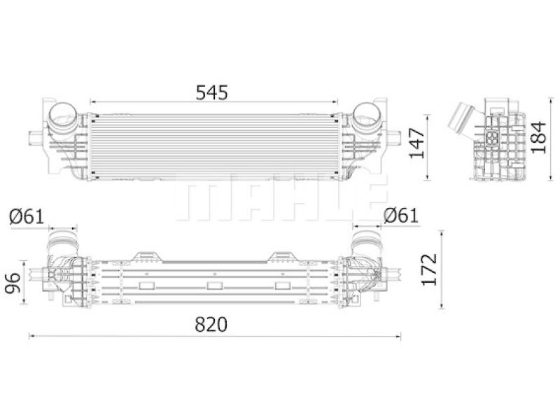 MAHLE Ladeluftkühler BEHR *** PREMIUM LINE ***