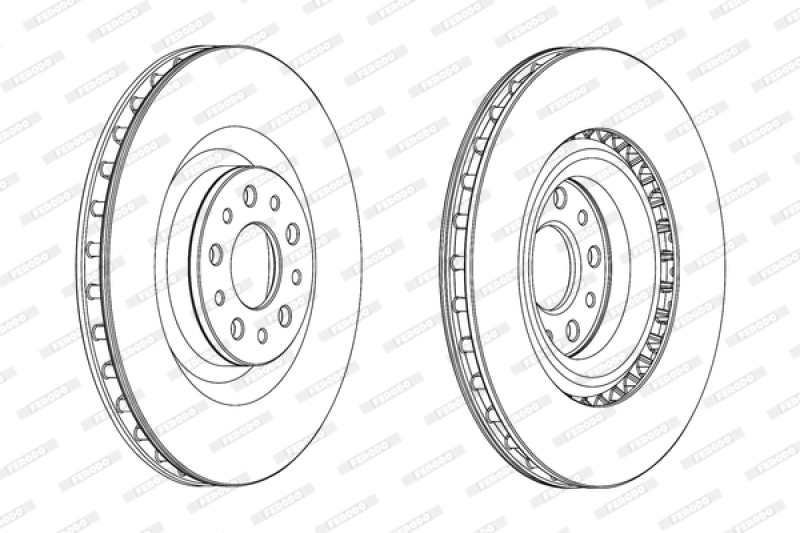 2x FERODO Bremsscheibe PREMIER