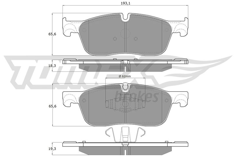 TOMEX Brakes Bremsbelagsatz, Scheibenbremse