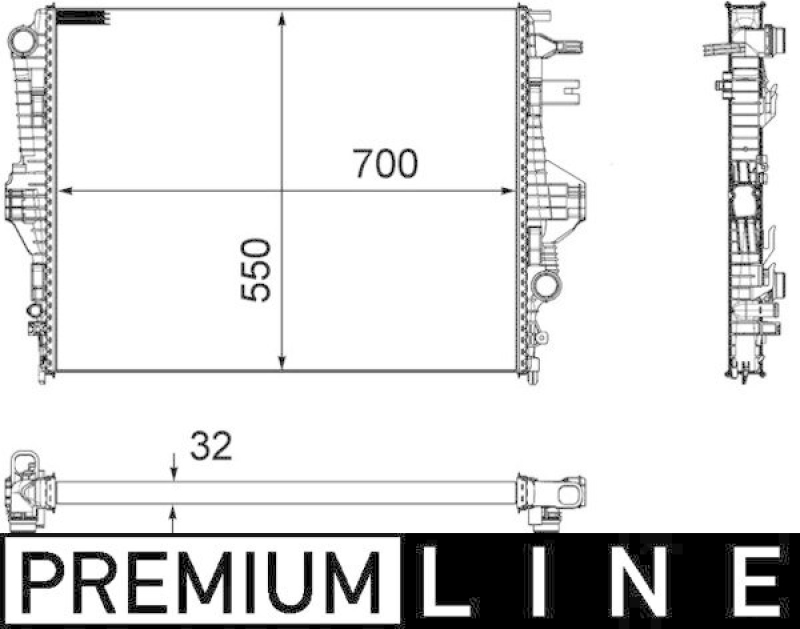 MAHLE Radiator, engine cooling BEHR *** PREMIUM LINE ***