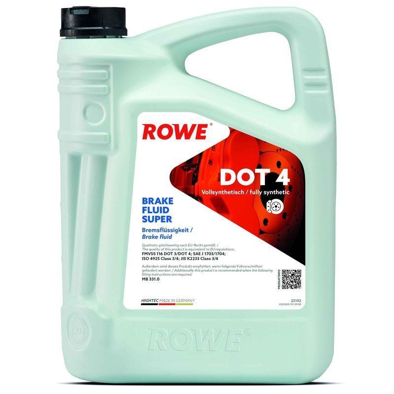 ROWE Bremsflüssigkeit 5L Liter HIGHTEC BRAKE FLUID SUPER DOT 4