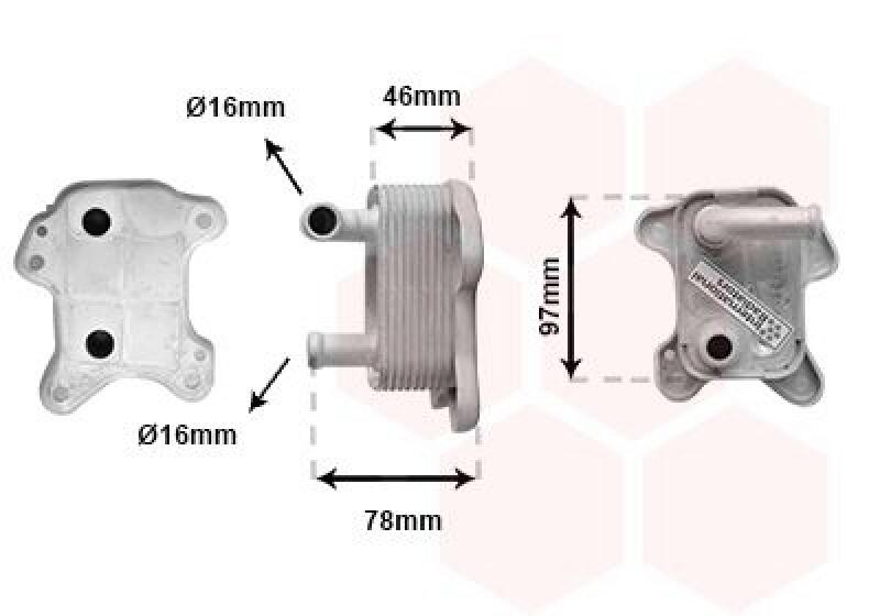 VAN WEZEL Oil Cooler, engine oil