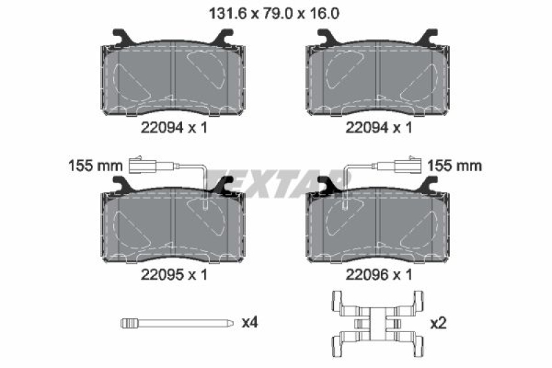 TEXTAR Brake Pad Set, disc brake Q+