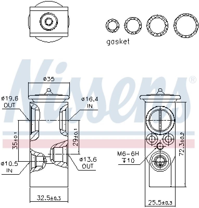 NISSENS Expansion Valve, air conditioning ** FIRST FIT **