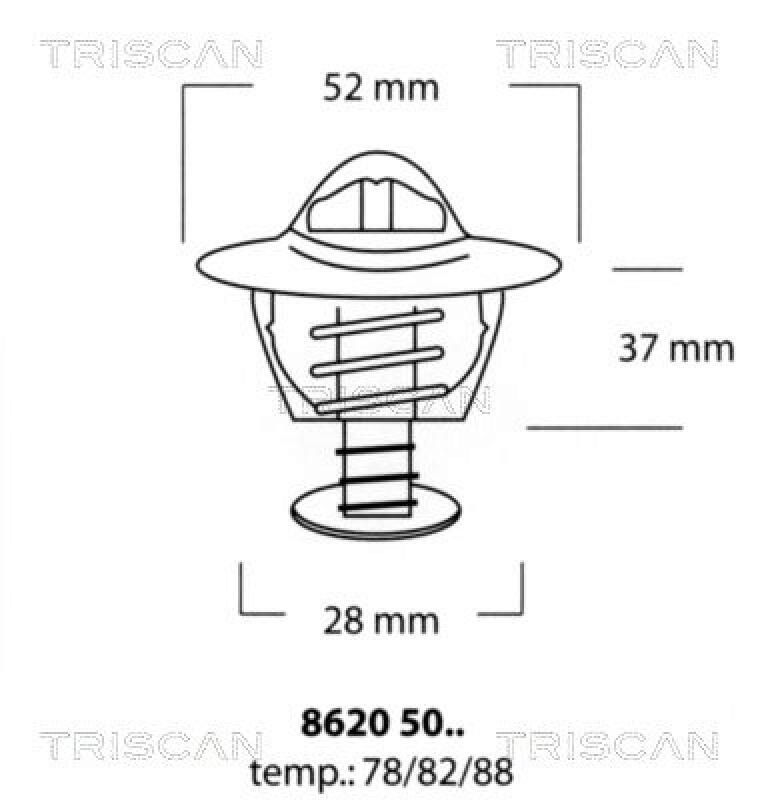 TRISCAN Thermostat für Kühlmittel / Kühlerthermostat