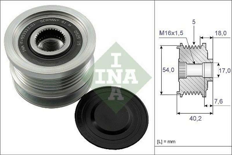 INA Alternator Freewheel Clutch