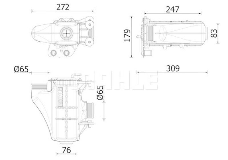 MAHLE Ladeluftkühler BEHR *** PREMIUM LINE ***
