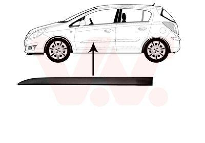 VAN WEZEL Trim/Protective Strip, door
