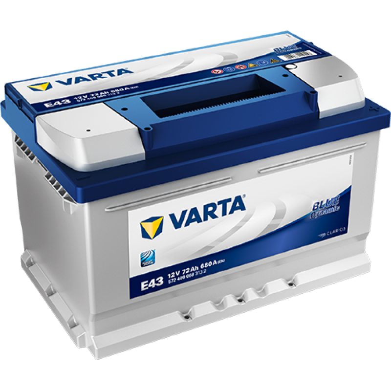 VARTA Autobatterie Starterbatterie Batterie Blue Dynamic 12V 72Ah 680A B13