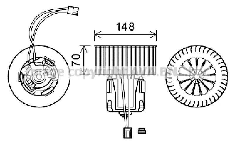 AVA QUALITY COOLING Electric Motor, interior blower