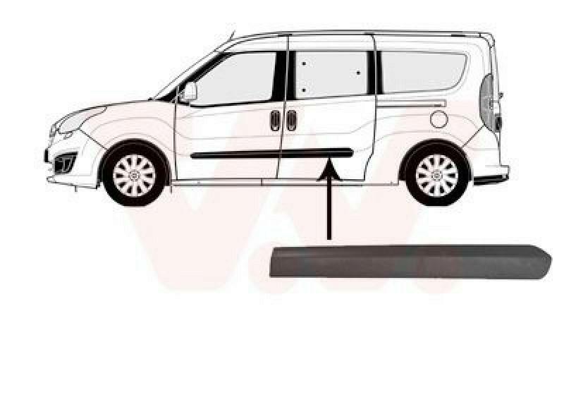 VAN WEZEL Trim/Protective Strip, door