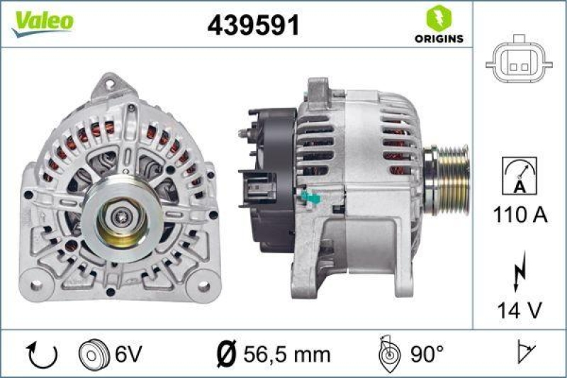 VALEO Generator VALEO ORIGINS NEW OE TECHNOLOGIE