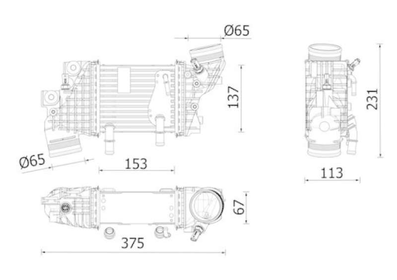 MAHLE Intercooler, charger BEHR *** PREMIUM LINE ***
