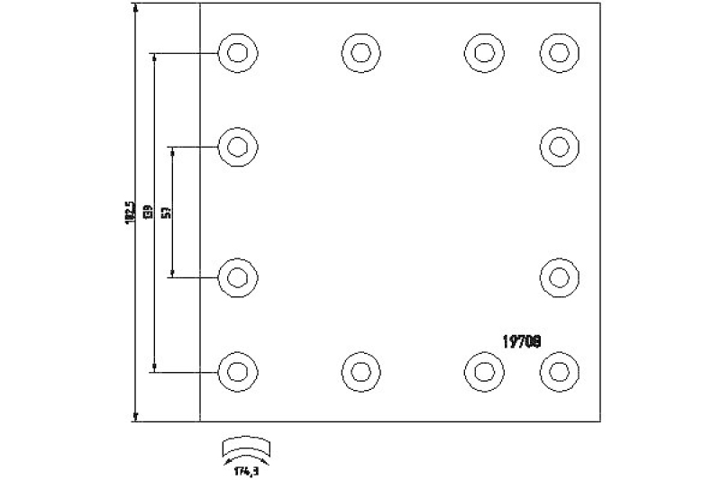 TEXTAR Brake Lining Kit, drum brake