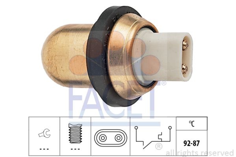 FACET Temperaturschalter, Kühlerlüfter Made in Italy - OE Equivalent