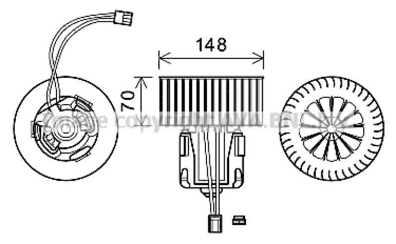 AVA QUALITY COOLING Electric Motor, interior blower