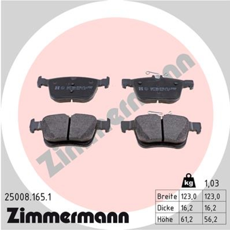 Zimmermann Bremsscheiben + Zimmermann Bremsbeläge