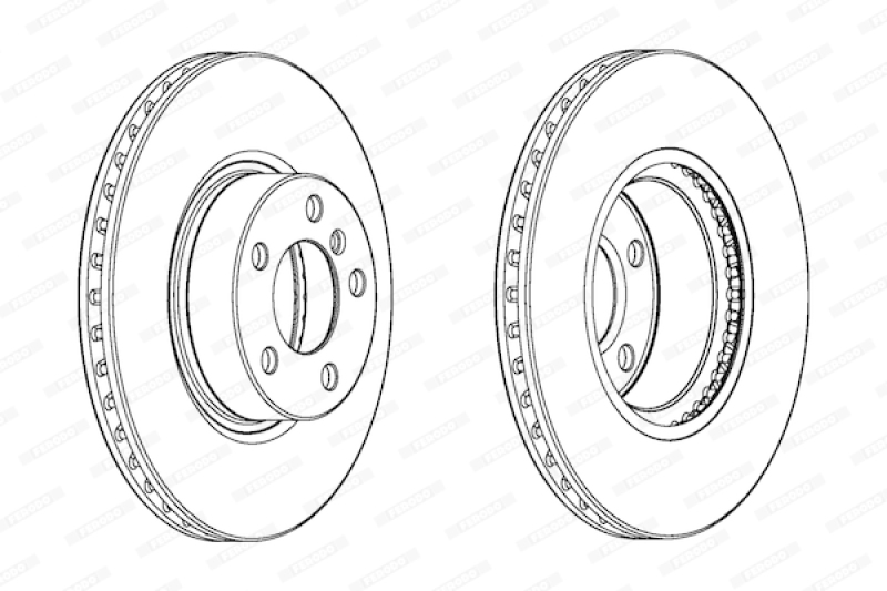 2x FERODO Brake Disc PREMIER