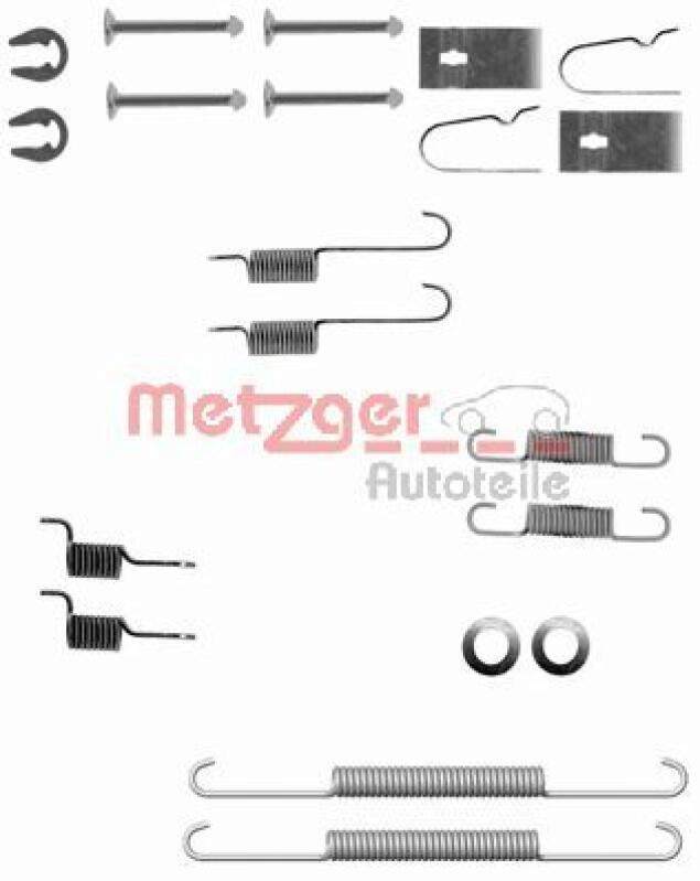 METZGER Zubehörsatz Bremsbacken Trommelbremse Montagesatz