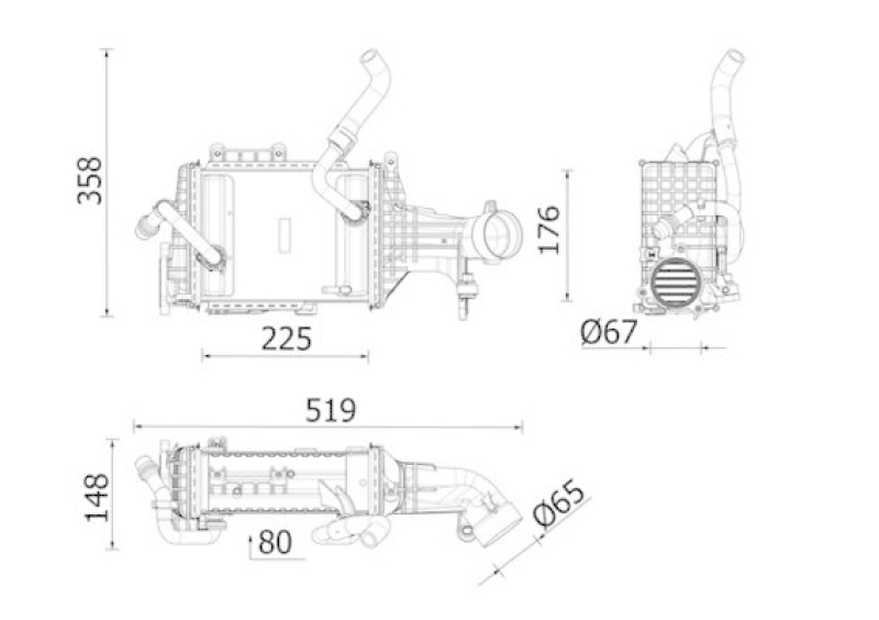 MAHLE Ladeluftkühler BEHR *** PREMIUM LINE ***