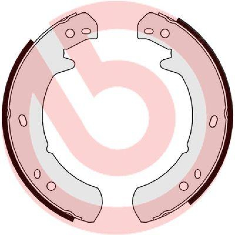 BREMBO Brake Shoe Set, parking brake ESSENTIAL LINE