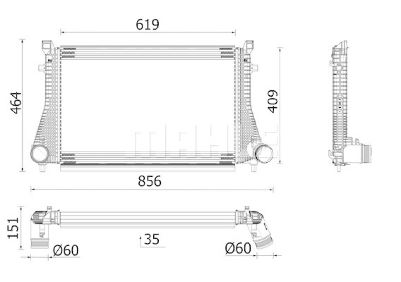 MAHLE Ladeluftkühler BEHR *** PREMIUM LINE ***