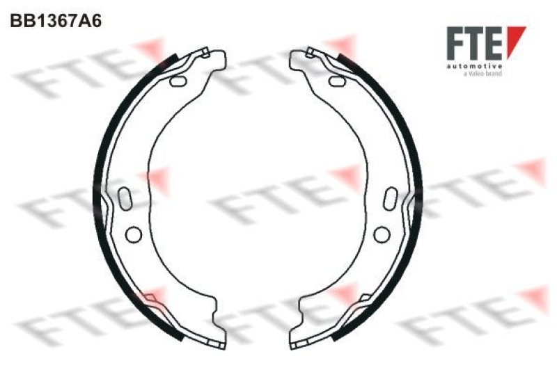 FTE Brake Shoe Set, parking brake