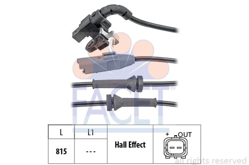 FACET Sensor, Raddrehzahl Made in Italy - OE Equivalent