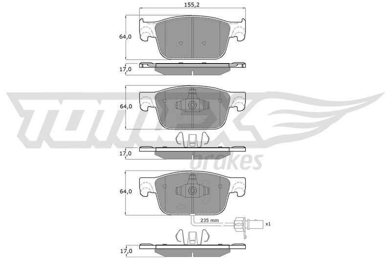 TOMEX Brakes Bremsbelagsatz, Scheibenbremse