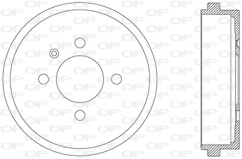 2x OPEN PARTS Bremstrommel