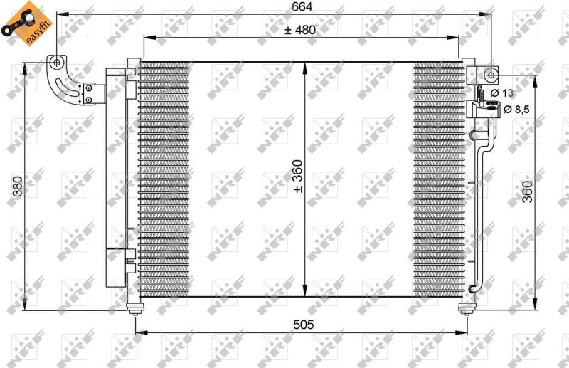 NRF Kondensator, Klimaanlage EASY FIT 35852