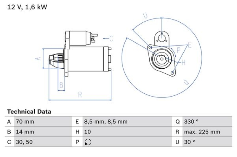 BOSCH Starter 0 986 021 260
