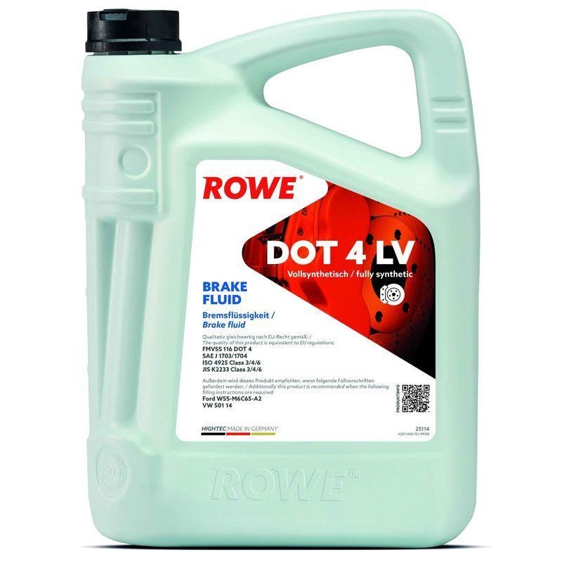 ROWE Bremsflüssigkeit 5L Liter HIGHTEC BRAKE FLUID DOT 4 LV