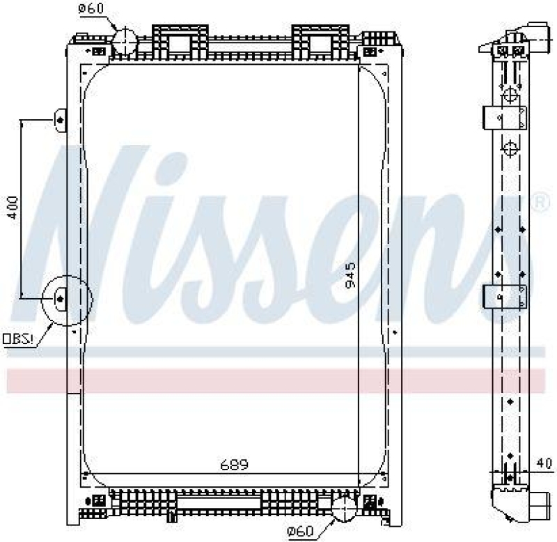 NISSENS Radiator, engine cooling