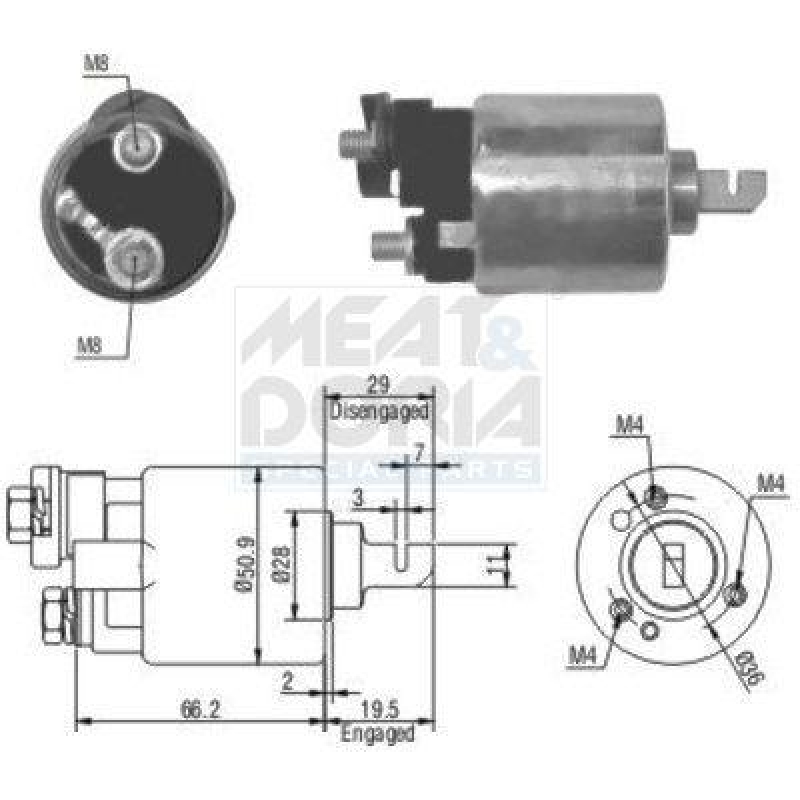 MEAT & DORIA Solenoid Switch, starter