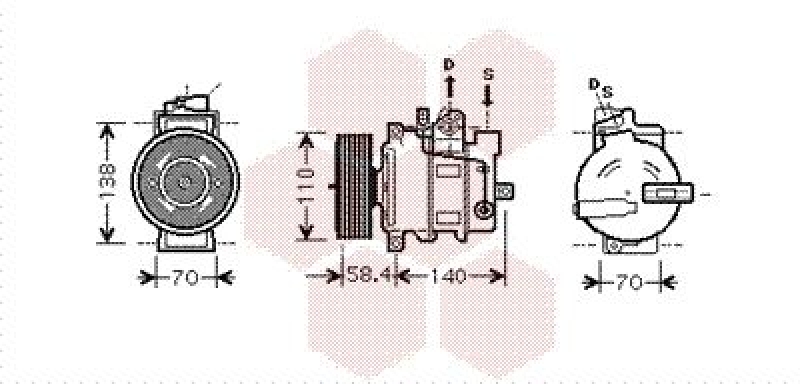 VAN WEZEL Compressor, air conditioning