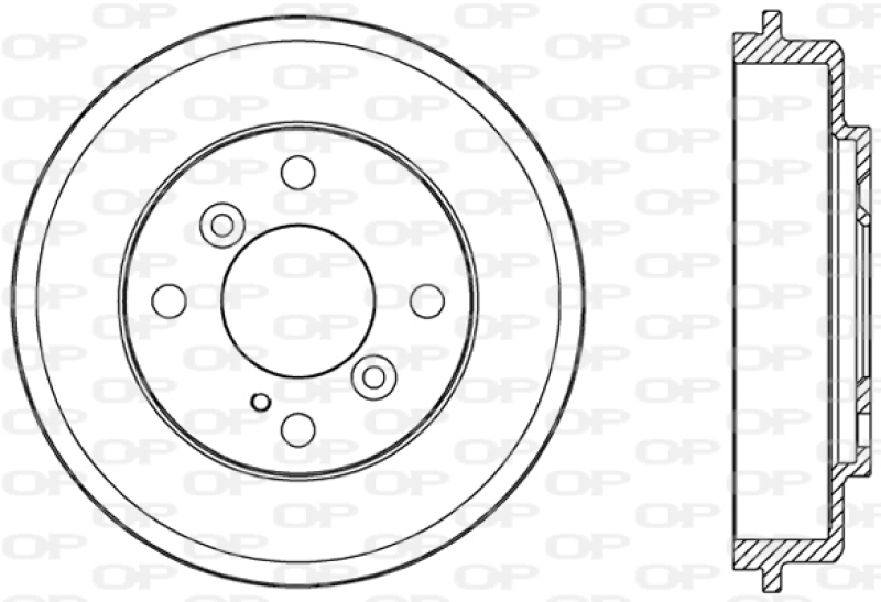 2x OPEN PARTS Bremstrommel