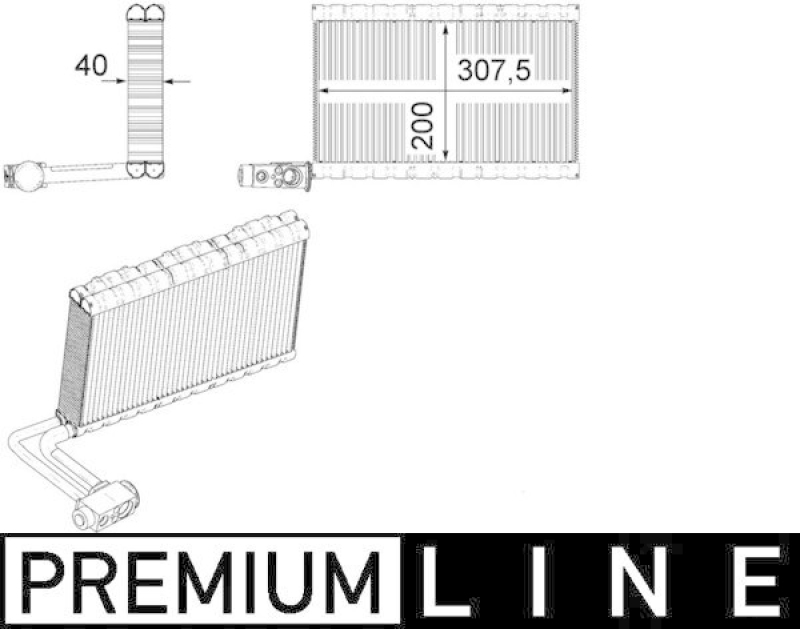 MAHLE Evaporator, air conditioning BEHR *** PREMIUM LINE ***