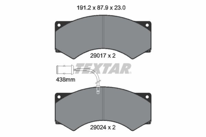 TEXTAR Bremsbelagsatz, Scheibenbremse 2901704