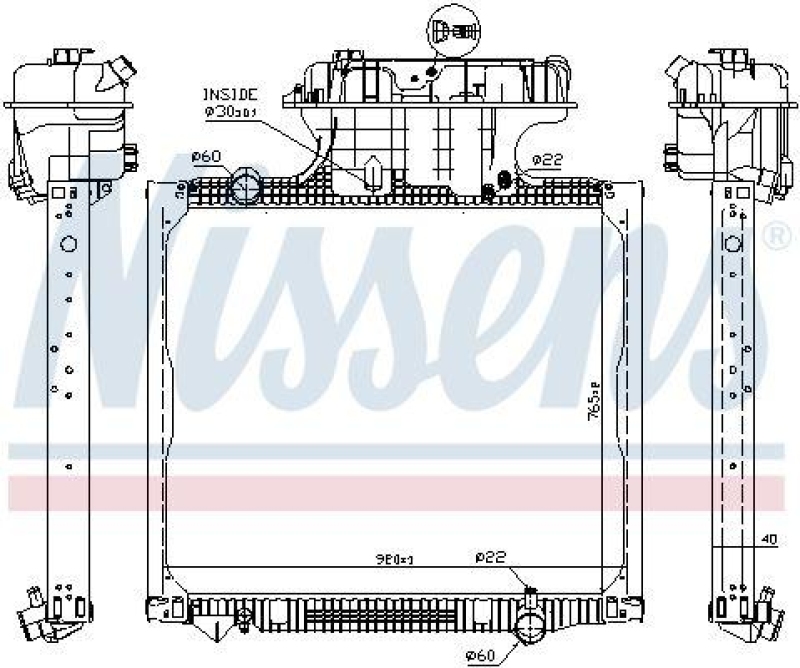 NISSENS Radiator, engine cooling