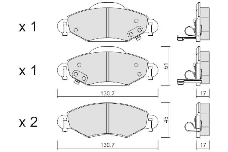 AISIN Brake Pad Set, disc brake Premium ADVICS by AISIN