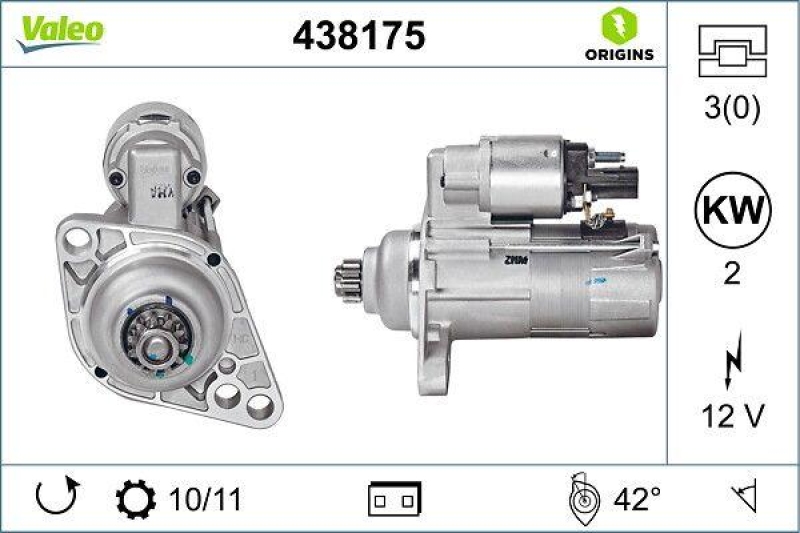 VALEO Starter VALEO ORIGINS NEW OE TECHNOLOGIE