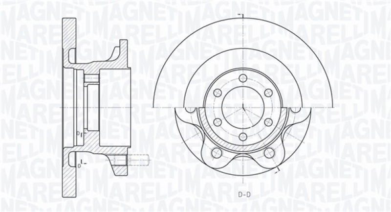 2x MAGNETI MARELLI Bremsscheibe