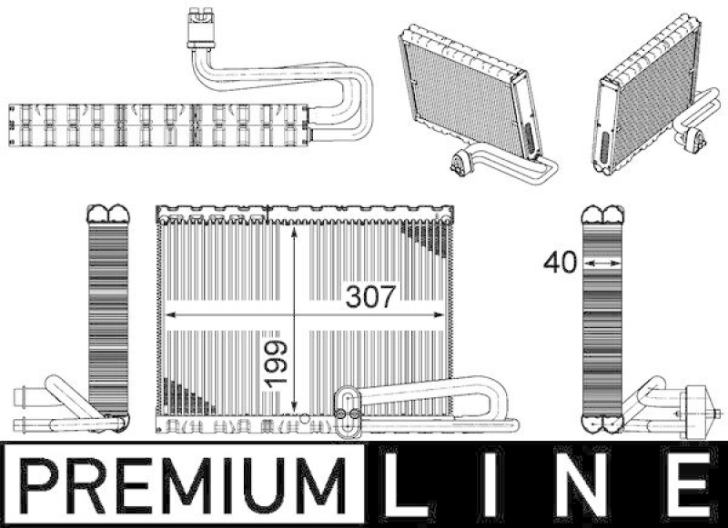 MAHLE Evaporator, air conditioning BEHR *** PREMIUM LINE ***