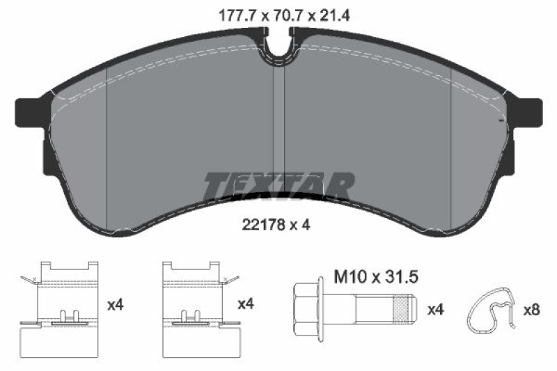 TEXTAR Brake Pad Set, disc brake Q+