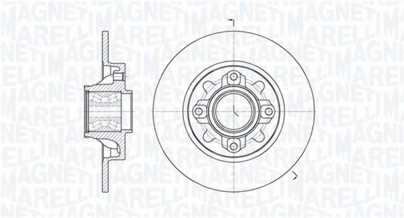 2x MAGNETI MARELLI Bremsscheibe