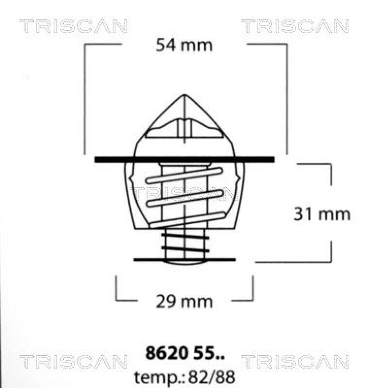 TRISCAN Thermostat für Kühlmittel / Kühlerthermostat 8620 5582