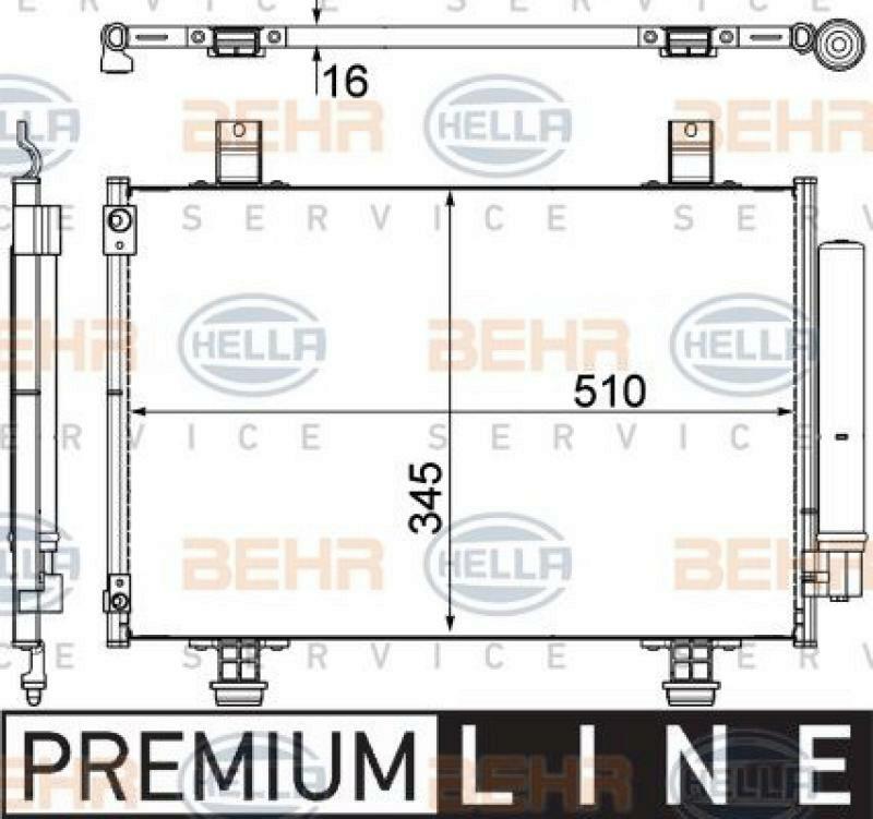 HELLA Kondensator, Klimaanlage BEHR HELLA SERVICE *** PREMIUM LINE ***